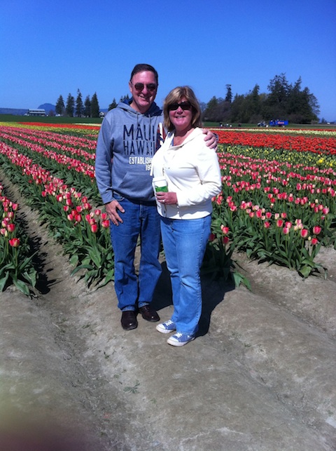 Mike & Chellie at the Tulip Festival, Washington State